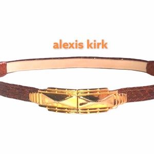 Alexis Kirk Buckle with 3/4 " Wide Snakeskin Strap